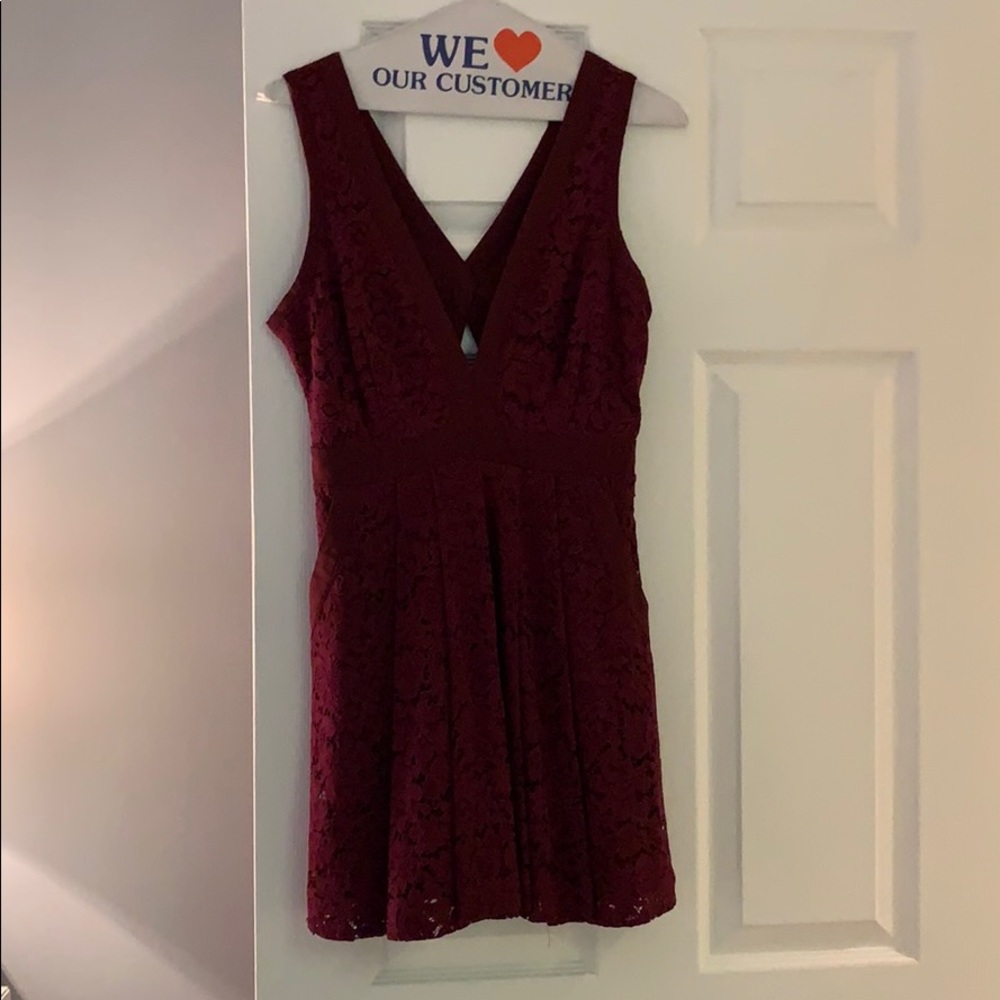 Free people maroon cocktail dress